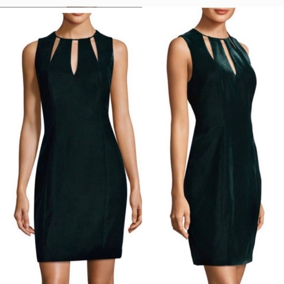 ELIE TAHARI Jemra green velvet dress. Size 6 - Picture 7 of 8